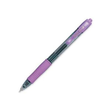 PILOT Pilot® G2 Gel Retractable Rollerball Pen, Fine, 0.7mm, Purple Ink, Dozen 31029